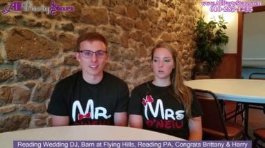 Reading Wedding DJ, Barn at Flying Hills, Reading PA, Congrats Brittany & Harry